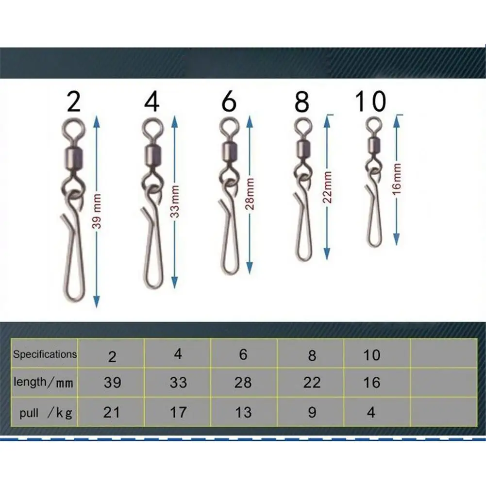 50 шт. поворотные рыболовные снасти с висячими оснастками крючки соединитель