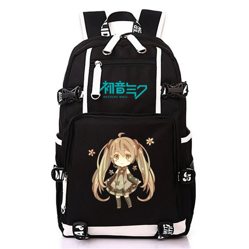 Style-5 Модная Аниме Хацунэ Мику Vocaloid Студенческая сумка для отдыха и путешествий с usb зарядным портом школьные сумки для подростков мальчиков и девочек - Цвет: Style-5