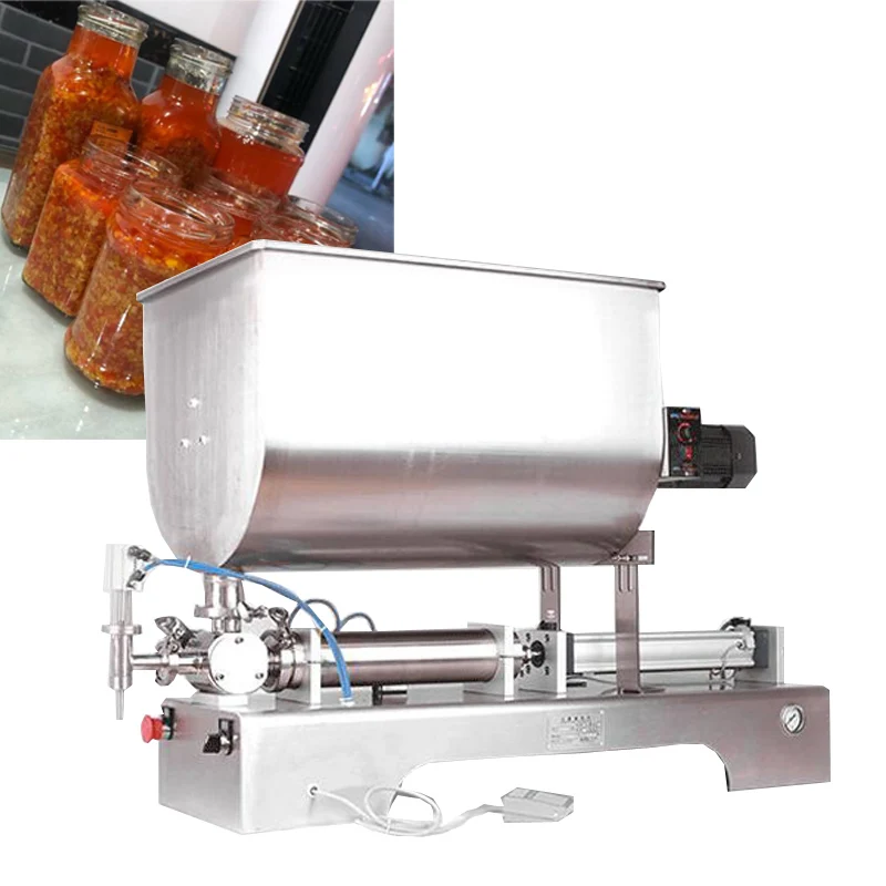 80L Pneumatic liquid paste filling machine for face cream tomato sauce peanut butter mixing type | Бытовая техника