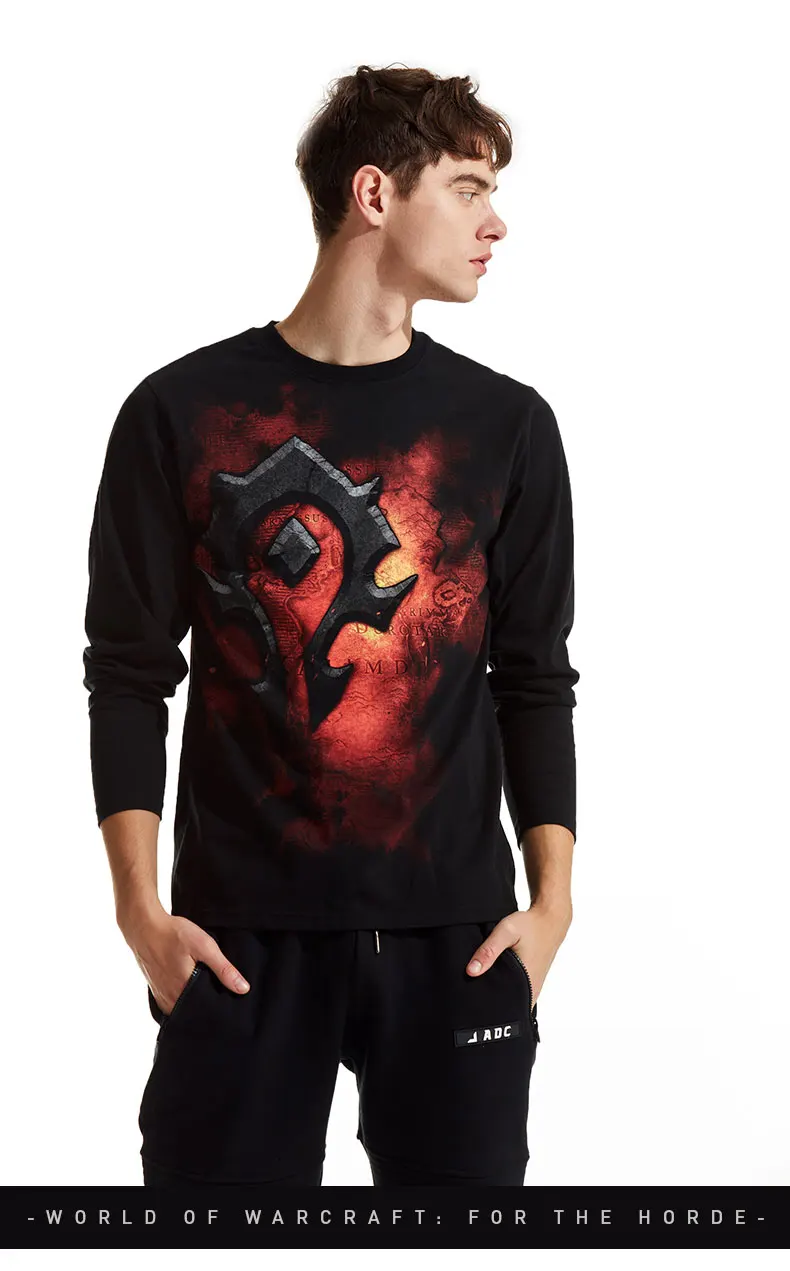 TEE7 мужская повседневная одежда WOW хлопковая толстовка World of Tribe Forever Emblem For the glory of the балахоны