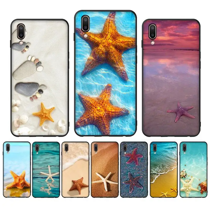 

Beach Shells Starfish Phone Case Case For Oppo Reno Realme C3 6Pro Cover For vivo Y91C Y17 Y19 Funda Capa
