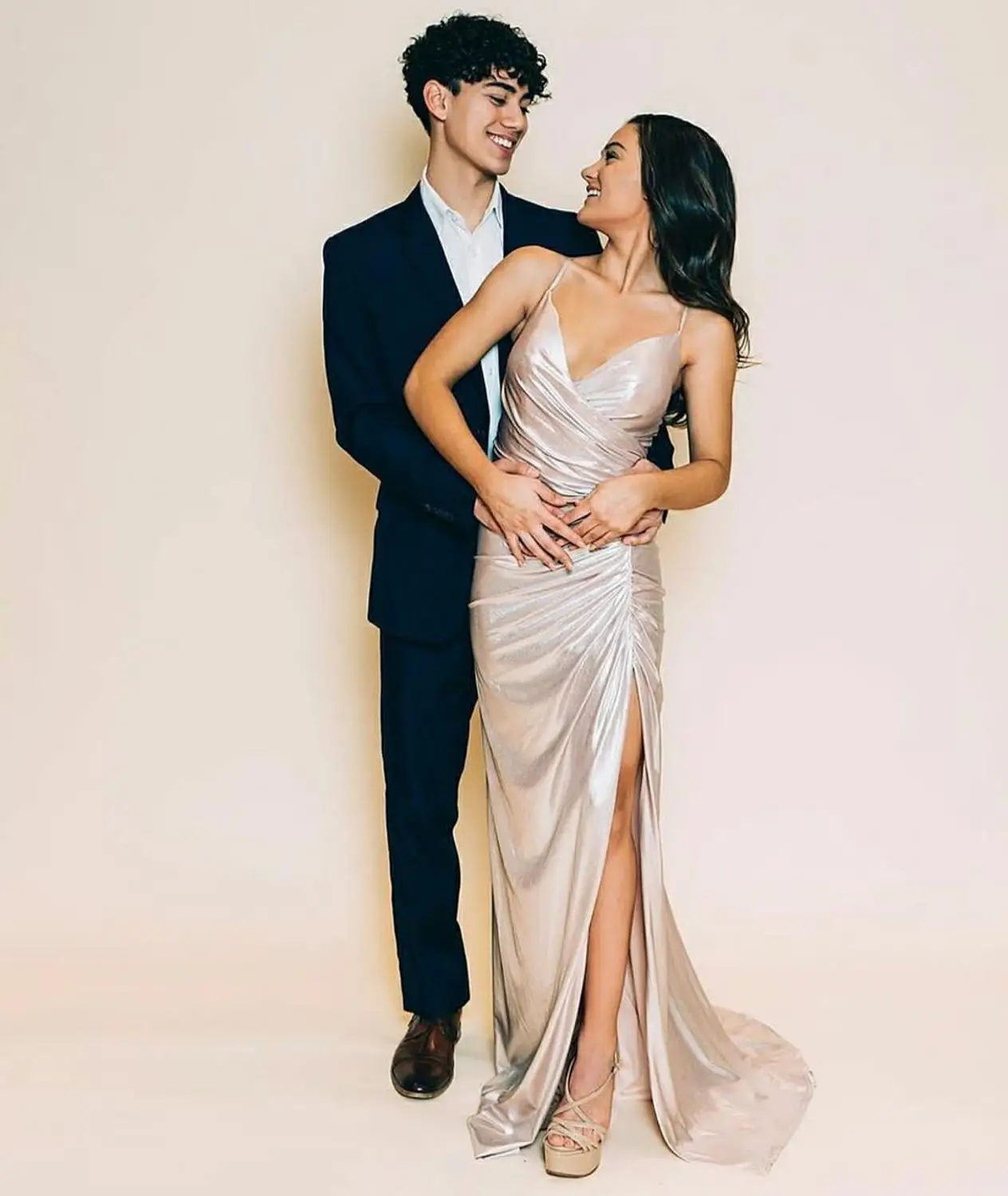 

VKBRIDAL, сексуальные платья для выпускного вечера с v-образным вырезом и Боковым Разрезом, Длинные вечерние платья цвета шампанского, вечерние ...