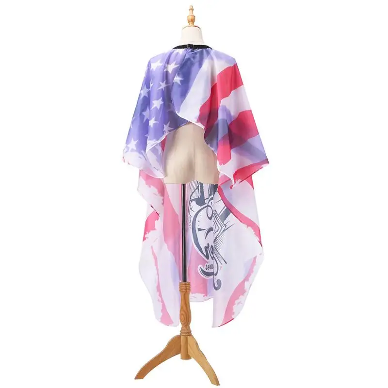 USA Flag Pattern Hairdresser Adult/Kids Hair Cloth Anti-static Cape Waterproof Haircut Apron Salon Barber | Красота и здоровье