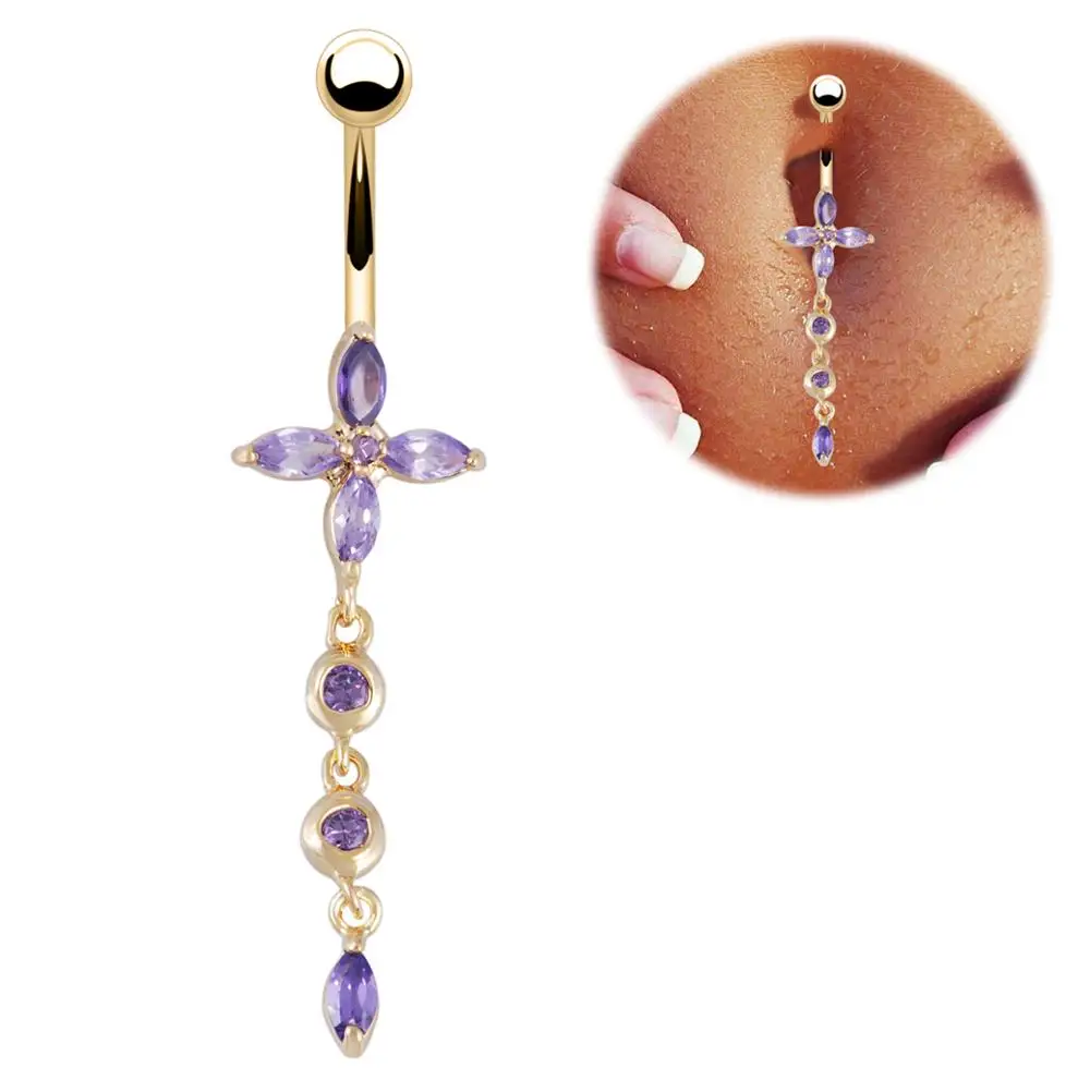 Ювелирные изделия Eudora прозрачное украшение для пирсинга живота с фианитами