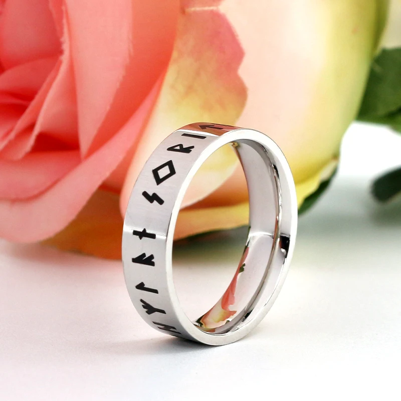 Кольца KLDY для женщин и мужчин круглые кольца из нержавеющей стали Руна викингов