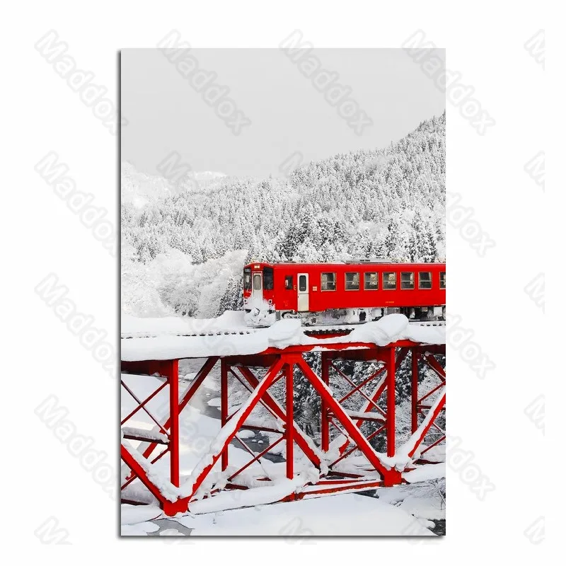 

Living Room Decoration Winter Train Winter Scene Fashionable and Bright Color Paintings Living Room Decoration Paintings