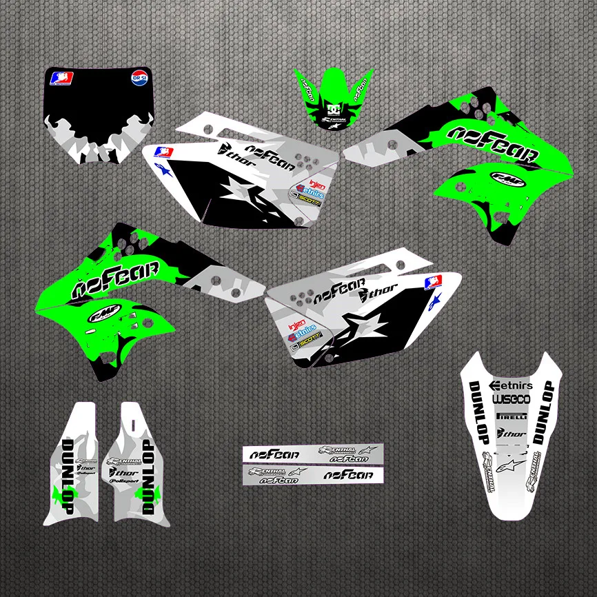 Наклейки для мотокросса KXF 250 3M наклейки графические наборы Kawasaki KX250F KXF250 2006 2007