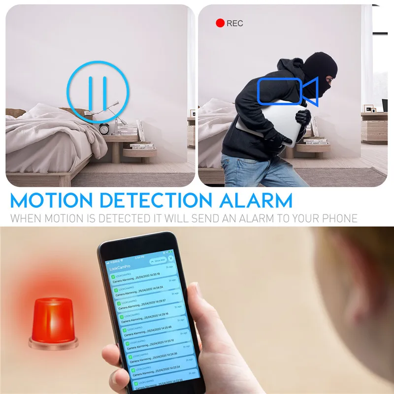 Миниатюрная камера HDlivecam 4K с Wi-Fi функцией ночного видения и датчиком движения |