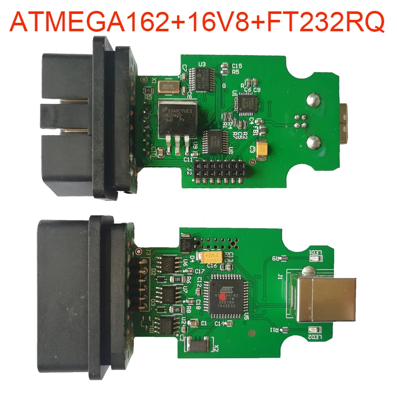 5pcs/lot Auto Tester Cable 19.6.2 OBDII 16Pin Diagnostic Interface USB for Kline and CAN BUS Pro VW AUDI ATMEGA162+16V8+FT232RQ - купить по