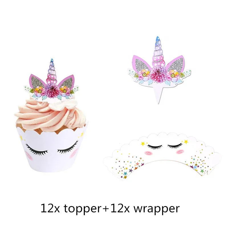 Вставка для торта с единорогом вечерние девичник вечеринка Свадьба украшение