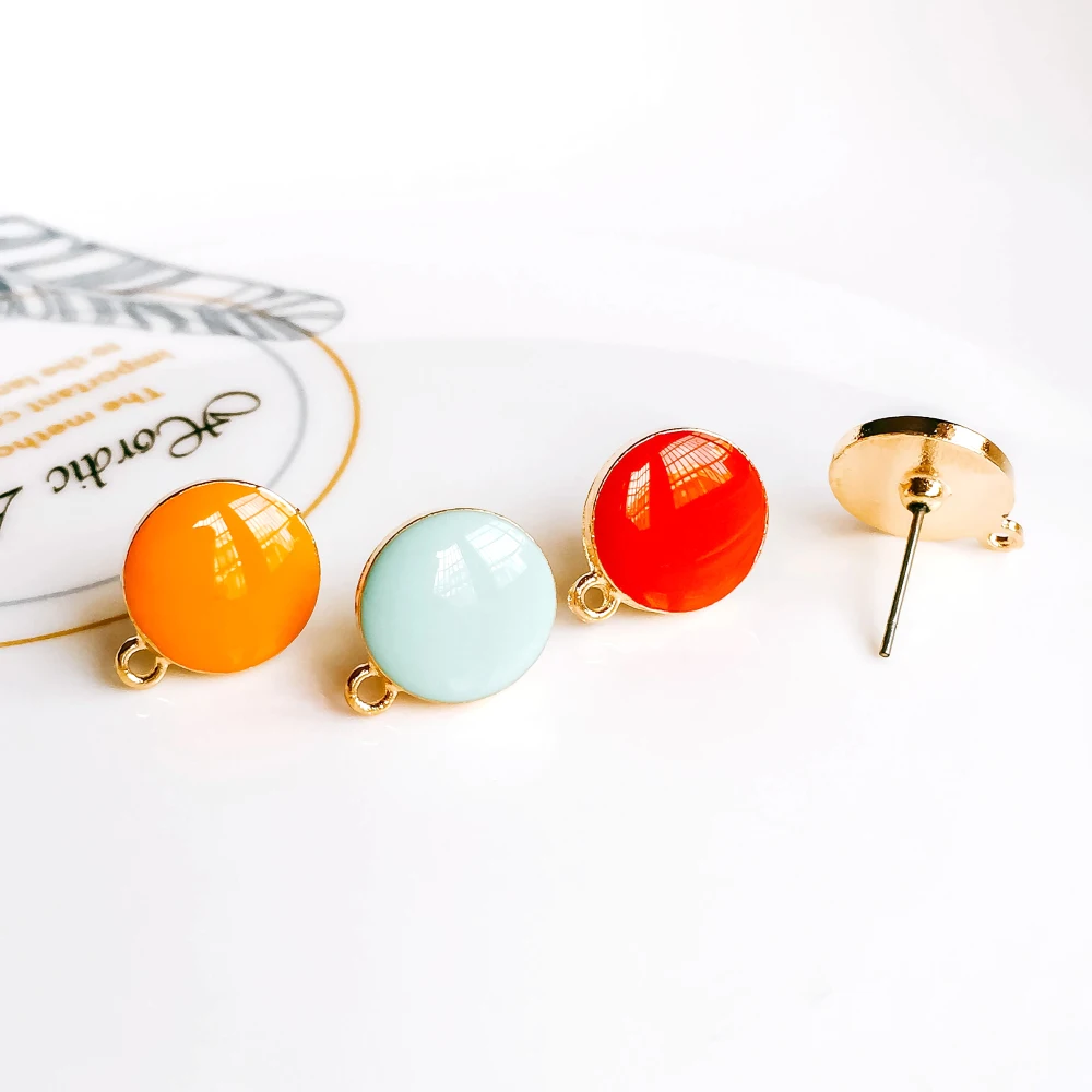 Разноцветные серьги-гвоздики ZEROUP серьги-подвески аксессуары материал для