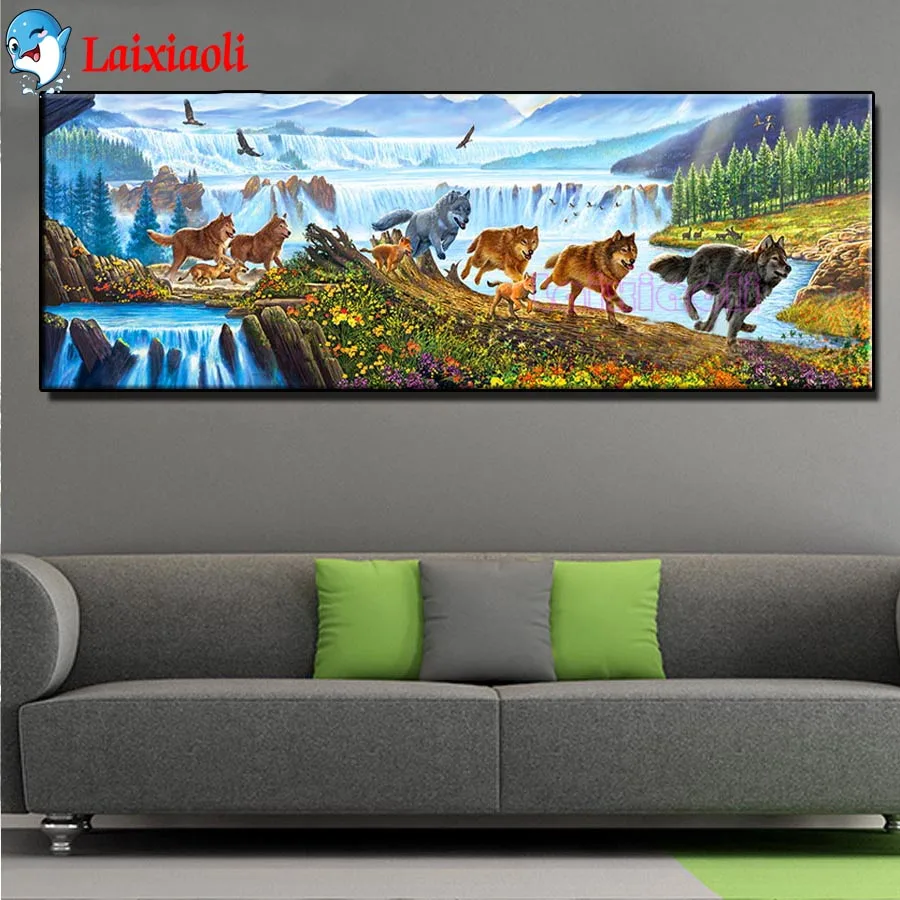 

Алмазная 5d Вышивка «Водопад» большого размера