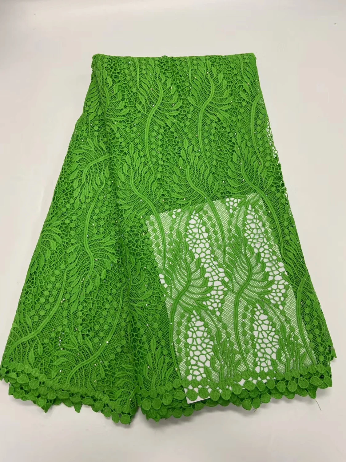 Кружевная ткань гипюровая Водорастворимая 5 ярдов для свадебного платья новый
