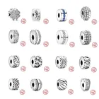 2022 Новинка с листком клевера прозрачные зеркальные бусины подходят для оригинального браслета Pandora с подвесками женские DIY Ювелирные изделия из стерлингового серебра 925 пробы