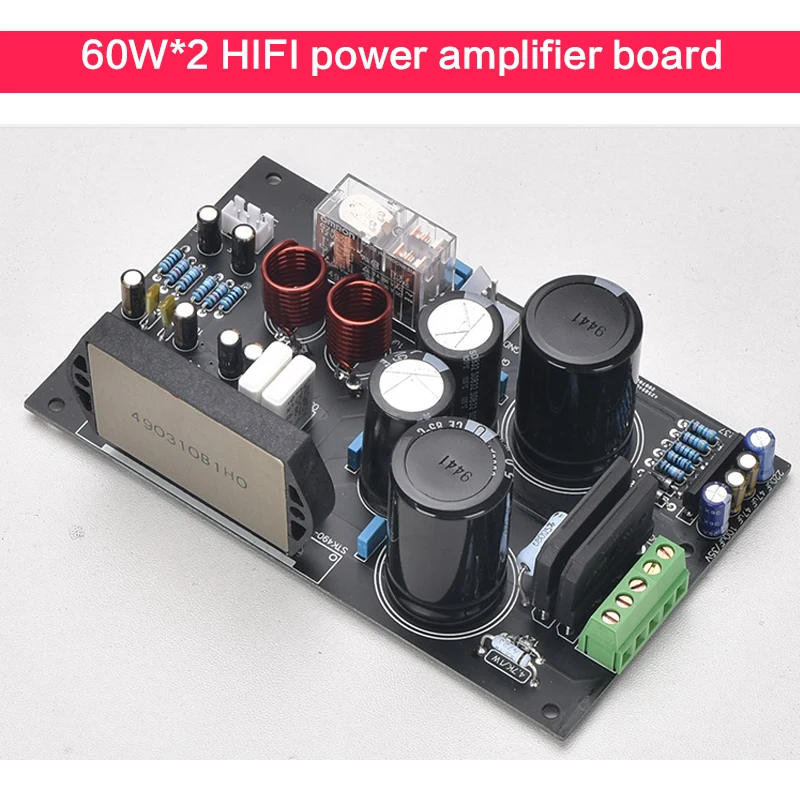 

60W*2 HIFI Power Amplifier Board DIY STK490-310 High-power Power Amplifier Board High and Low Voltage Power Supply Class H