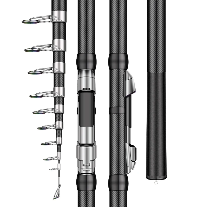 

Jinsong Stiff Bolognese Extra-Fast Carbon Telescopic Fishing Rods 1.8m2.1m2.4m2.7m3m3.3m3.6m Sea Rock RodLight Weight