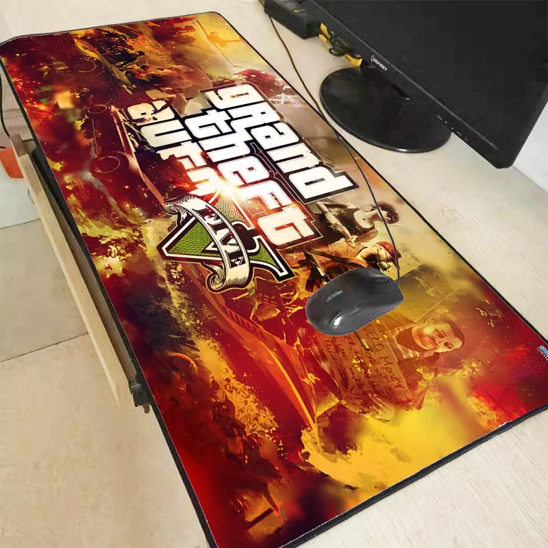 90X40 см Gta Grand Theft Авто Блокировка края коврик для мыши большой офисный игровой Dest
