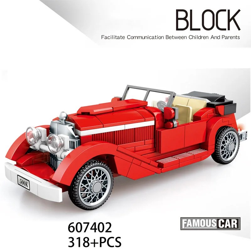 

Technics 1936 benz 500K Roadster calssic автомобиль moc строительный блок сборка автомобили кирпичи Обучающие игрушки коллекция подарок для мальчика