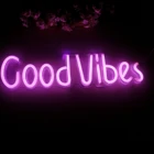 Неоновые вывески Good Vibes для декора, лампа для спальни, пива, бара, паба, отеля вечерние, ресторана, игровой комнаты, настенное украшение