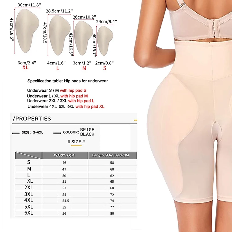 

Women Shapewear High Waist Open Crotch Body Shaping Shorts Hip-lifting Sexy Underwear with Sponge Pads Tight-fitting Shapers