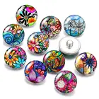 Пуговицы декоративные разноцветные, 18 мм, с кабошоном, 10 шт.