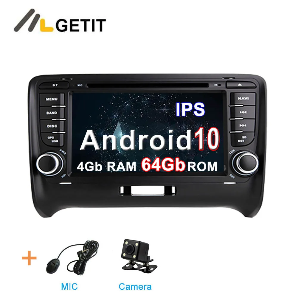 4G CAMERA DSP ips Android 10 Автомобильный DVD стерео мультимедийный плеер радио gps для Audi TT MK2 8J 2006 2007 2008 2009 2010 2011 2012 - Цвет: 4G CAMERA
