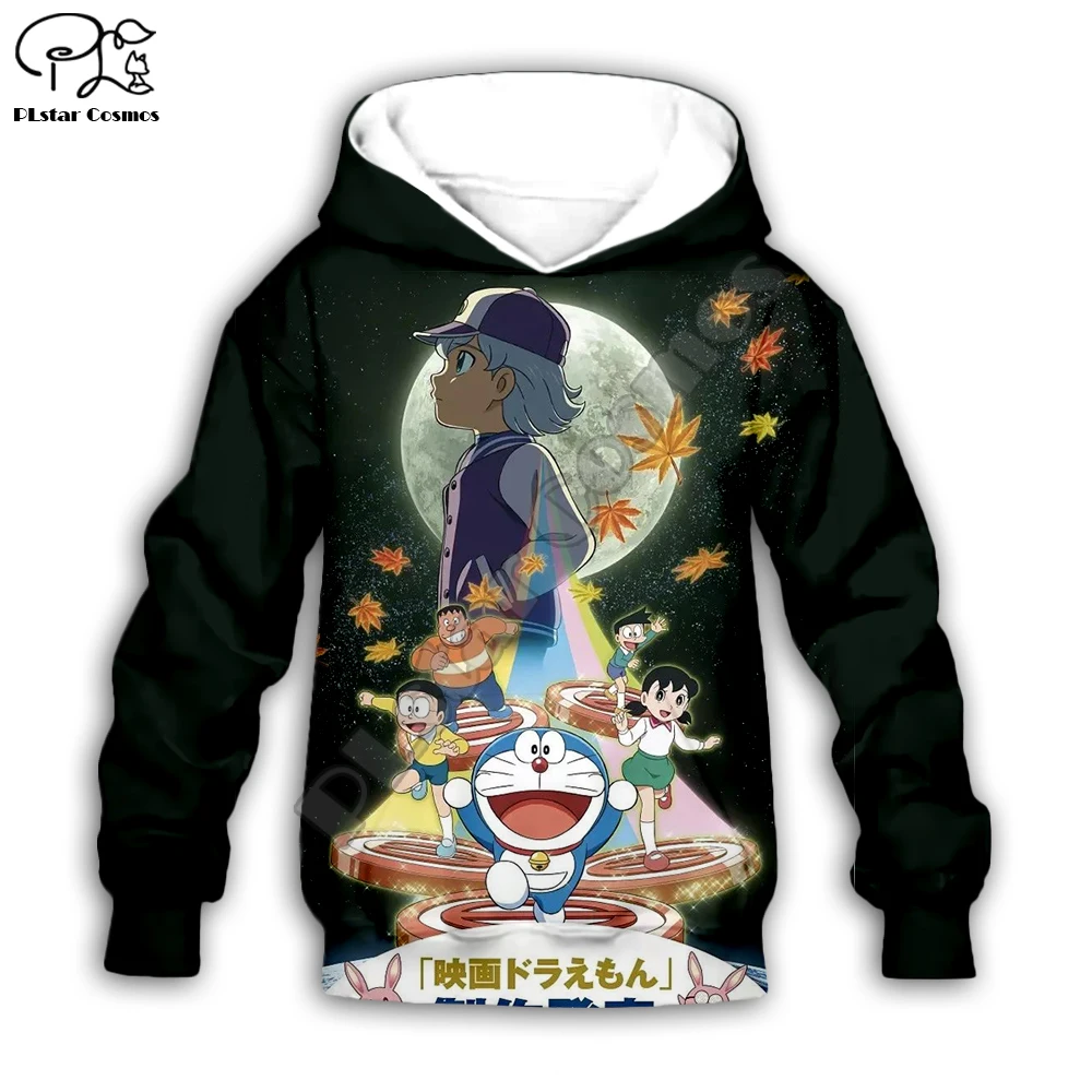 Детский комплект Doraemon 3d толстовки семейный костюм футболка на молнии пуловер