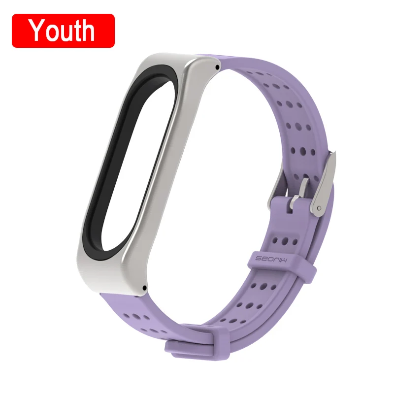 Youth Purple Для Xiaomi mi Band 4 металлический ремешок Безвинтовой из нержавеющей стали для Xiaomi mi band 4 NFC браслет металлический сменный ремешок для mi 4 - Цвет: Youth Purple