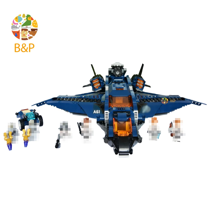 Новинка 2019 76126 872 шт Супер Герои серии Мстители Ultimate Quinjet Модель Строительный Блок