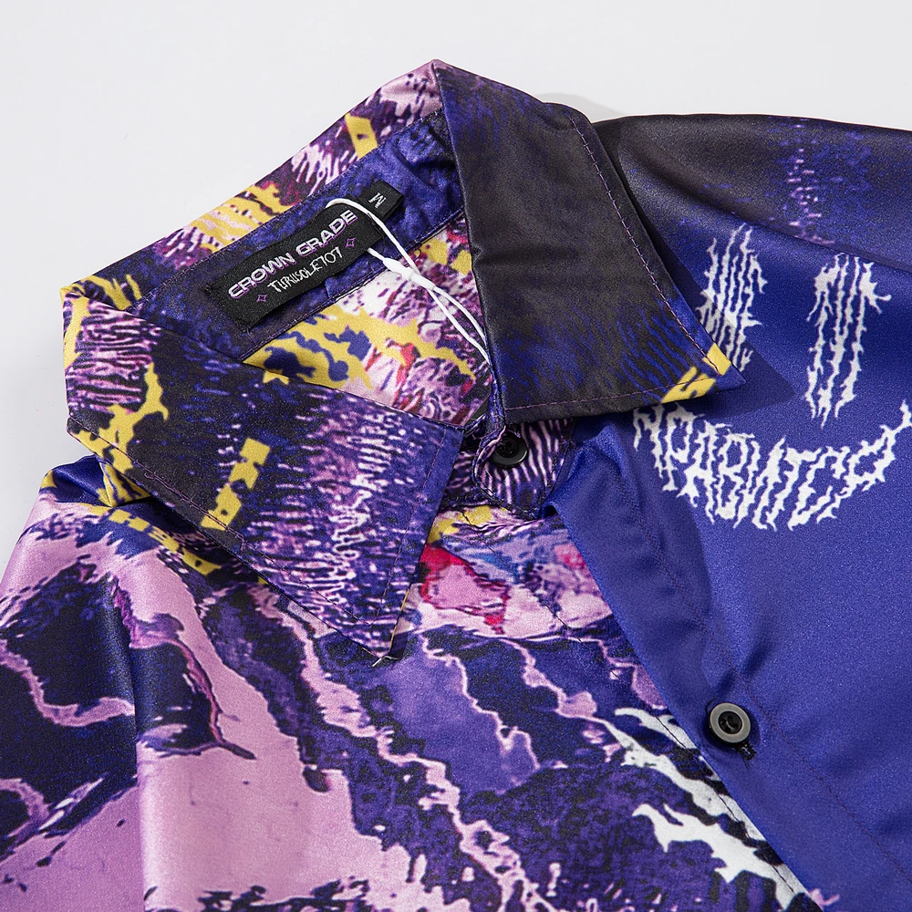 Голубая готическая одежда летние топы плюс размера блузка уличная больших