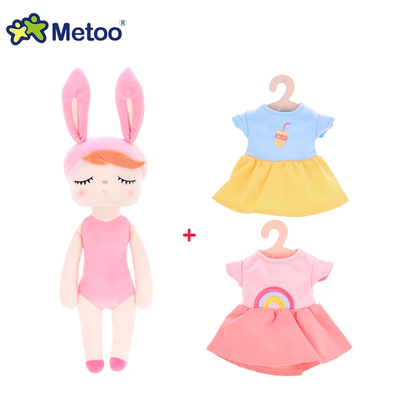 Metoo Dress Up Angela Rabbit Doll Stuffed Toys Plush Animals Kids for Girls Children Boys Baby Cartoon Soft | Игрушки и хобби
