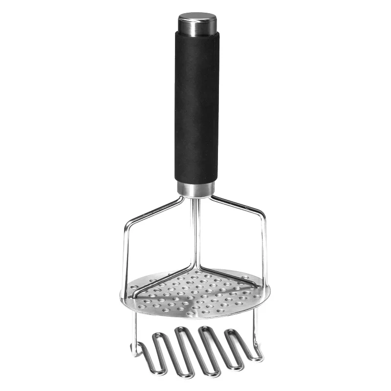

HOT Stainless Steel Potato Masher with Handle Retractable Spring DIY Mashed Potatoes Easy to Use Tool TI99