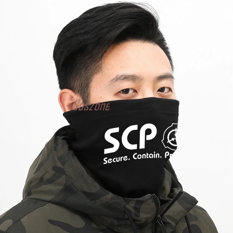 Зимний теплый шарф SCP Cosplay ветрозащитная черная маска для мужчин и женщин подарок