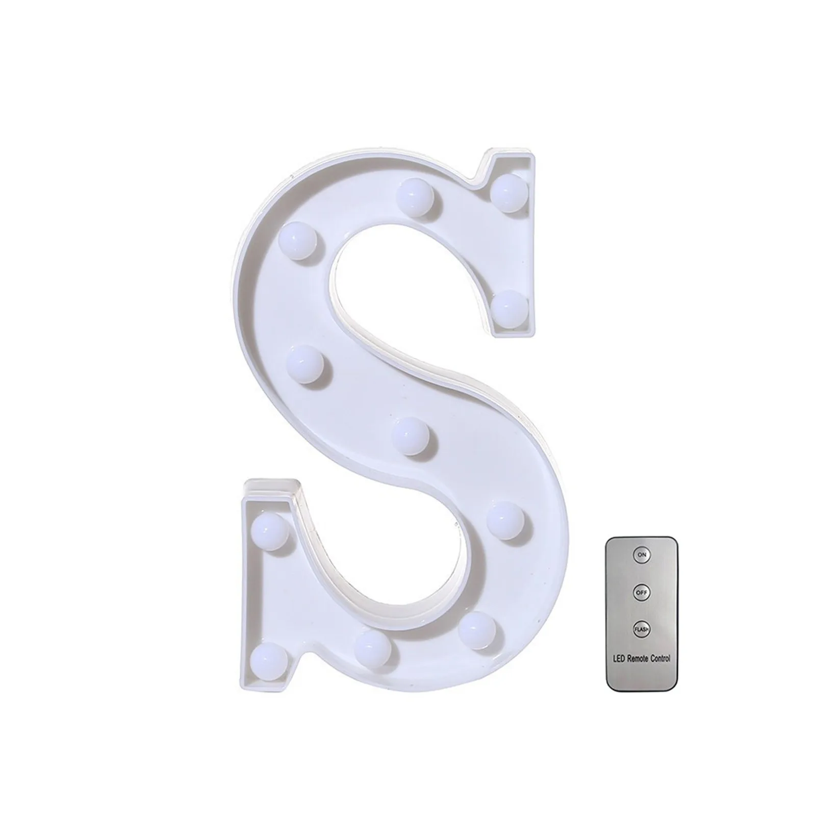 Remote control DIY Luminous Lights LED Letter Night Light Creative Letters Alphabet Number Battery Lamp Party Decoration | Лампы и