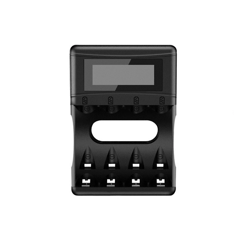 Black U401A Leise зарядное устройство набор 4 шт. AA 2700mAh аккумуляторная батарея 1,2 V nimh+ зарядное устройство U401A для nimh AA AAA с usb-кабелем - Цвет: Black U401A