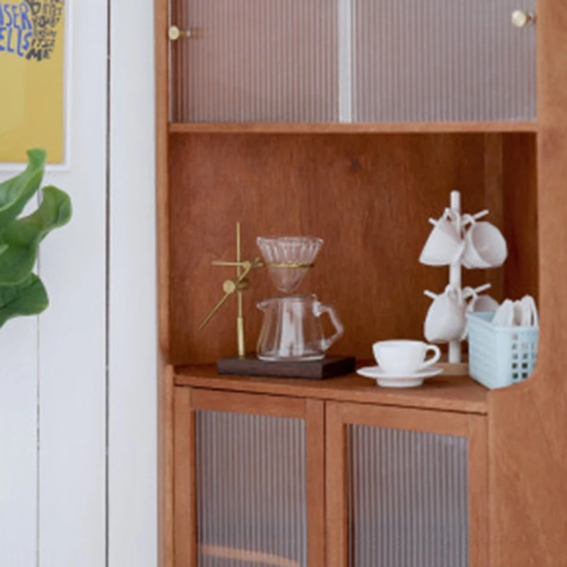 

1/12 Scale Mini Dollhouse Hand Coffee Rack Holder Miniature Kitchen Living Room