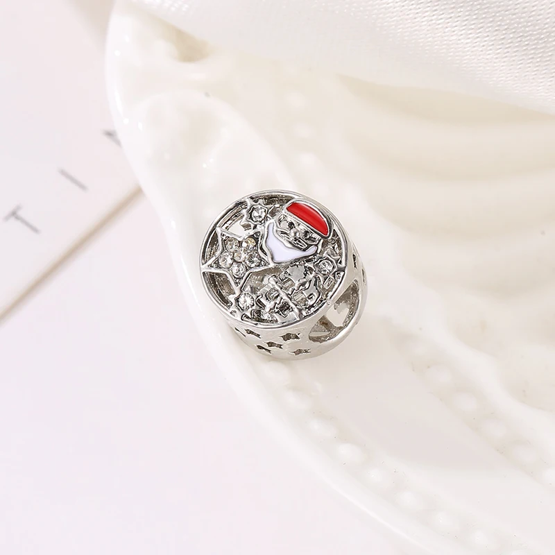 Позолоченный браслет из бисера сплав Рождество радость очарование Санты