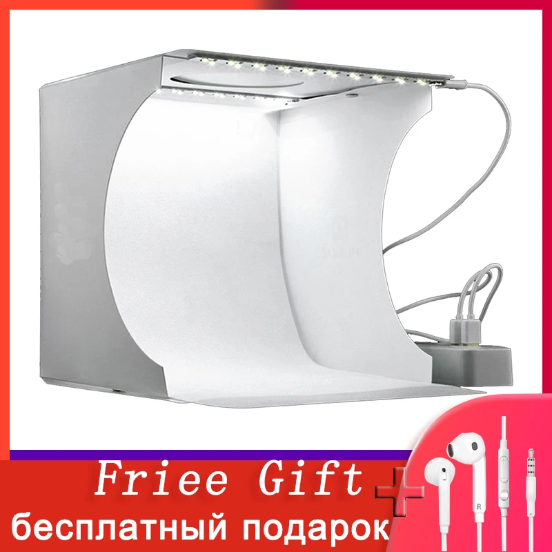 Мини складной светильник коробка для фотостудии софтбокс 2 светодиодный мягкая