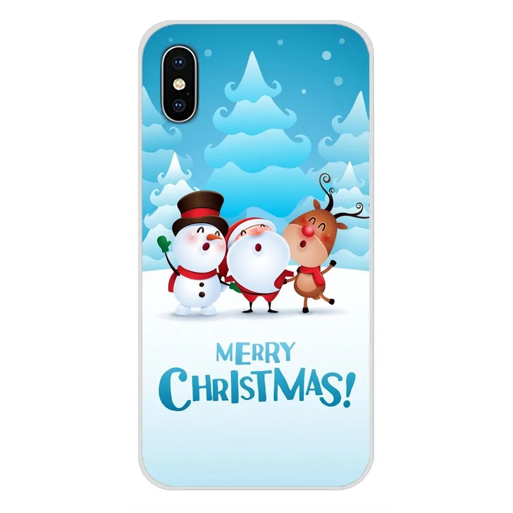 merry christmas gift happy new year Silicone Phone Cases For Samsung A10 A30 A40 A50 A60 A70 Galaxy S2 Note 2 3 Grand Core Prime | Мобильные