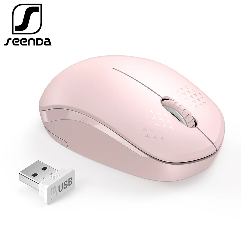 SeenDa 2 4G беспроводная мышь для ноутбука рабочего стола бесшумная s портативная