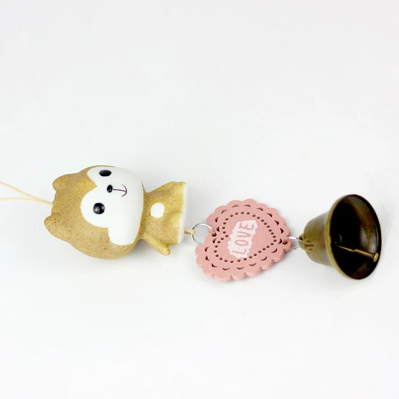 

Squirrel Wind Chime Hanging Decoration Hipster Copper Bell Pendant Ceramic Hanging Door Room Decorations Decoration Home