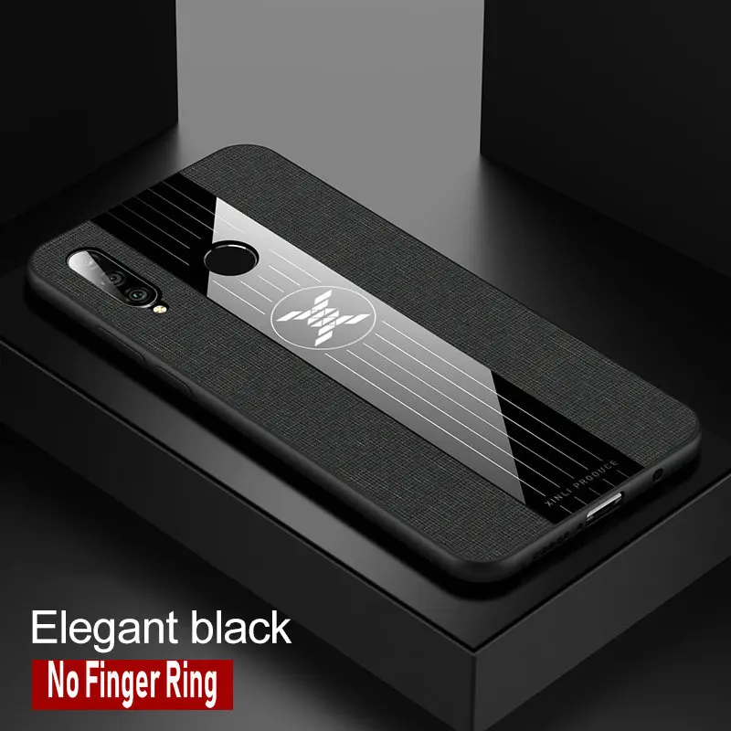 Black No Ring Для huawei Honor 20S Чехол-кольцо держатель Ткань Твердый чехол Мягкая Рамка тканевый чехол для телефона для Honor 20S Русская версия - Цвет: Black No Ring