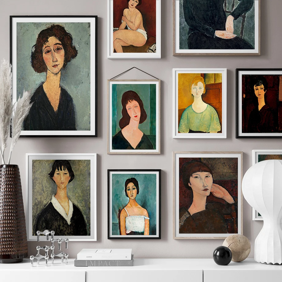 

Classical Famous Works Vintage Women Girl Nordic Poster Wall Art Canvas Painting Wall Pictures For Living Room Home Unframed
