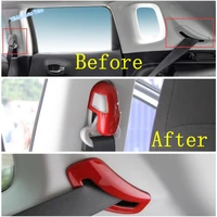 lapetus interior refit kit for jeep compass 2017 2020 abs car safety belt buckle decoration cover cap trim styling 4pcs