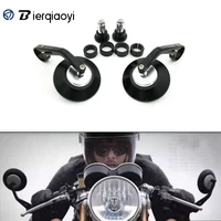 78 round motorcycle rear view mirrors 22mm motorbike handle bar end rear view mirrors black cnc cafe racer mirror for harley