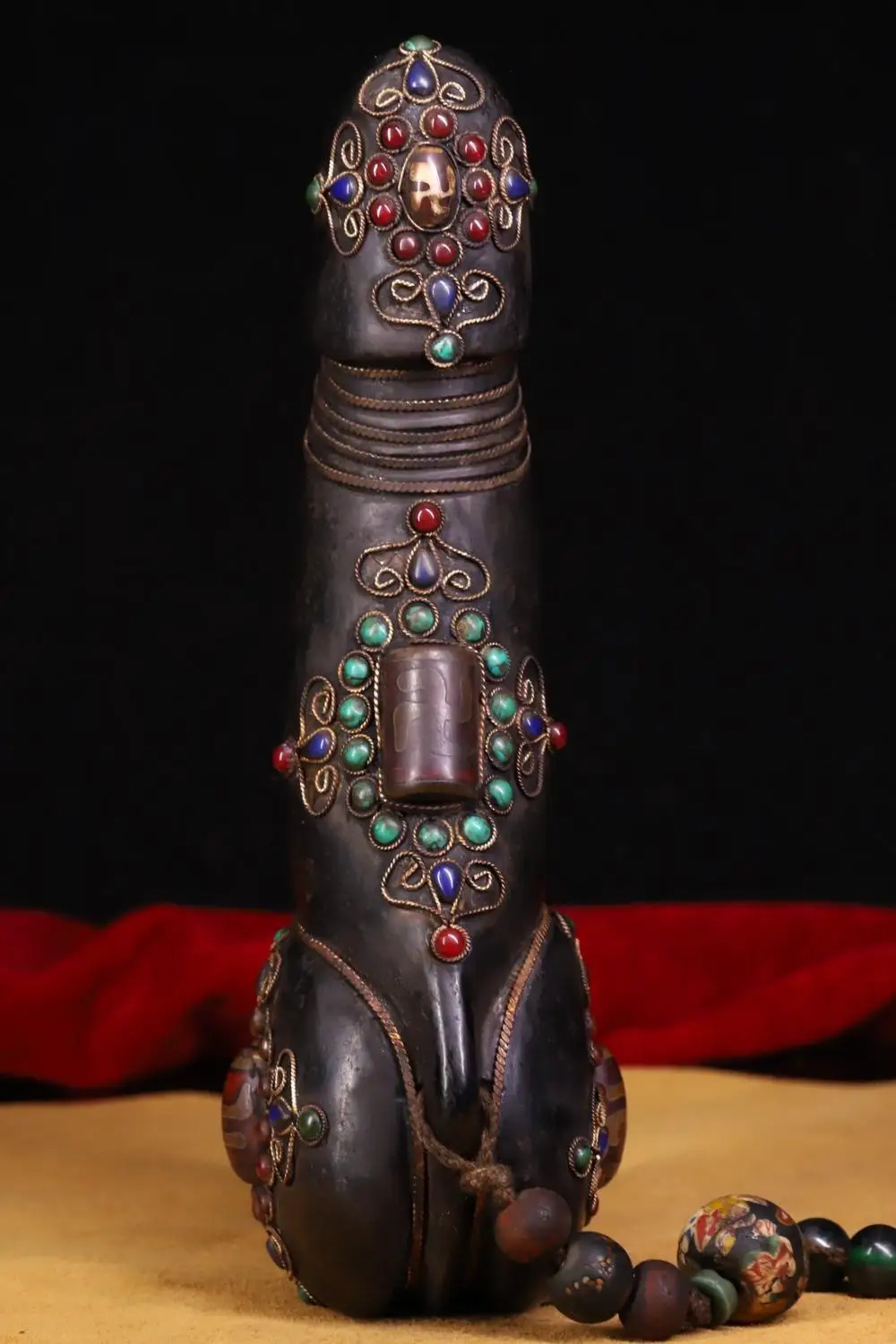 

Свадебное украшение, коллекция тибетского монастыря, медные шины избиты вручную, точеная статуя счастливого Будды, статуя слона