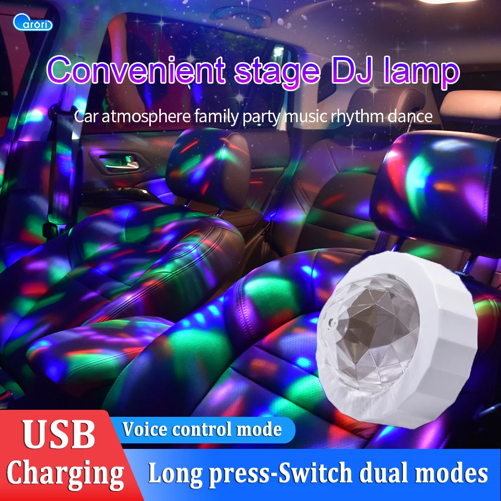 

Portable Mini Car Roof USB LED Atmosphere Light Stage DJ Disco Lamp Indoor Home Party KTV Bar Wireless Magnetic Atmophere Lamp