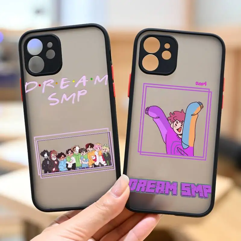 

Dream Smp Anime Phone Case For iPhone 12 11 Mini Pro XR XS Max 7 8 Plus X Matte transparent Back Cover
