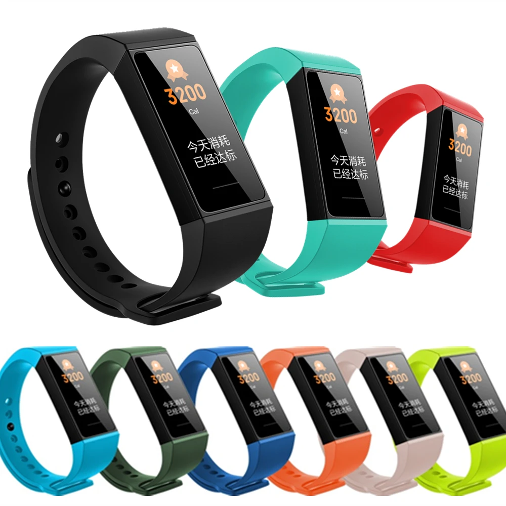 Ремешок сменный для Xiaomi Mi Band 4c спортивный мягкий силиконовый браслет