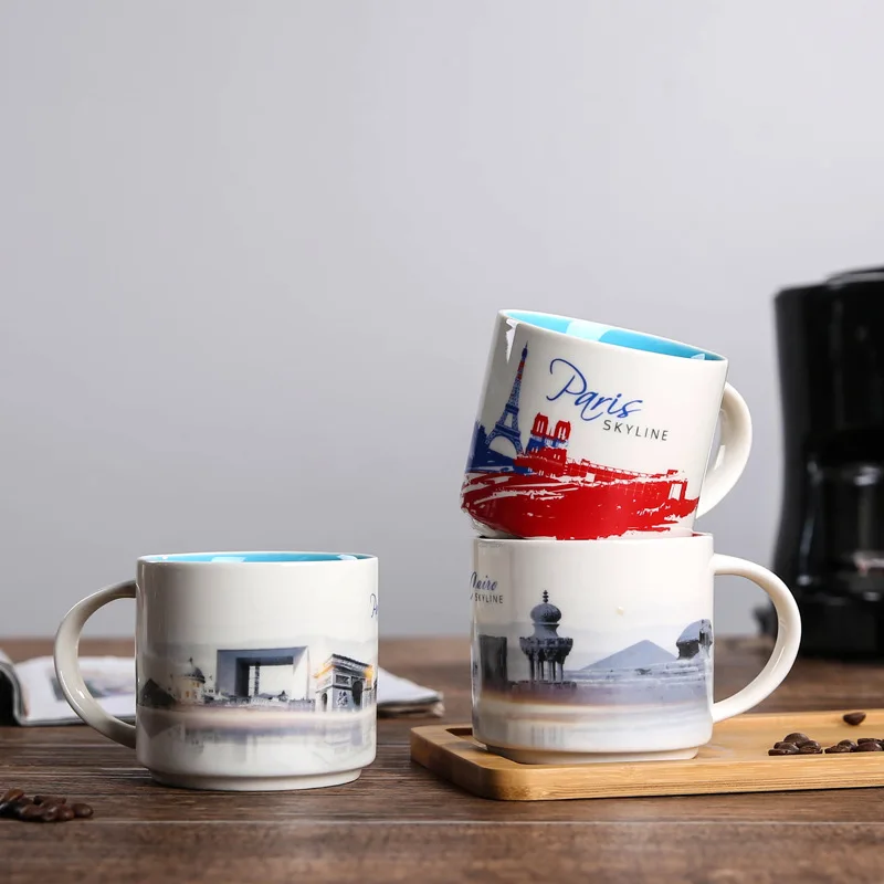 

Creativity City Cup USA City Bone Mug Global Collection Ceramic Japan England London ShaiHai BeiJing City Mug For Drinkware
